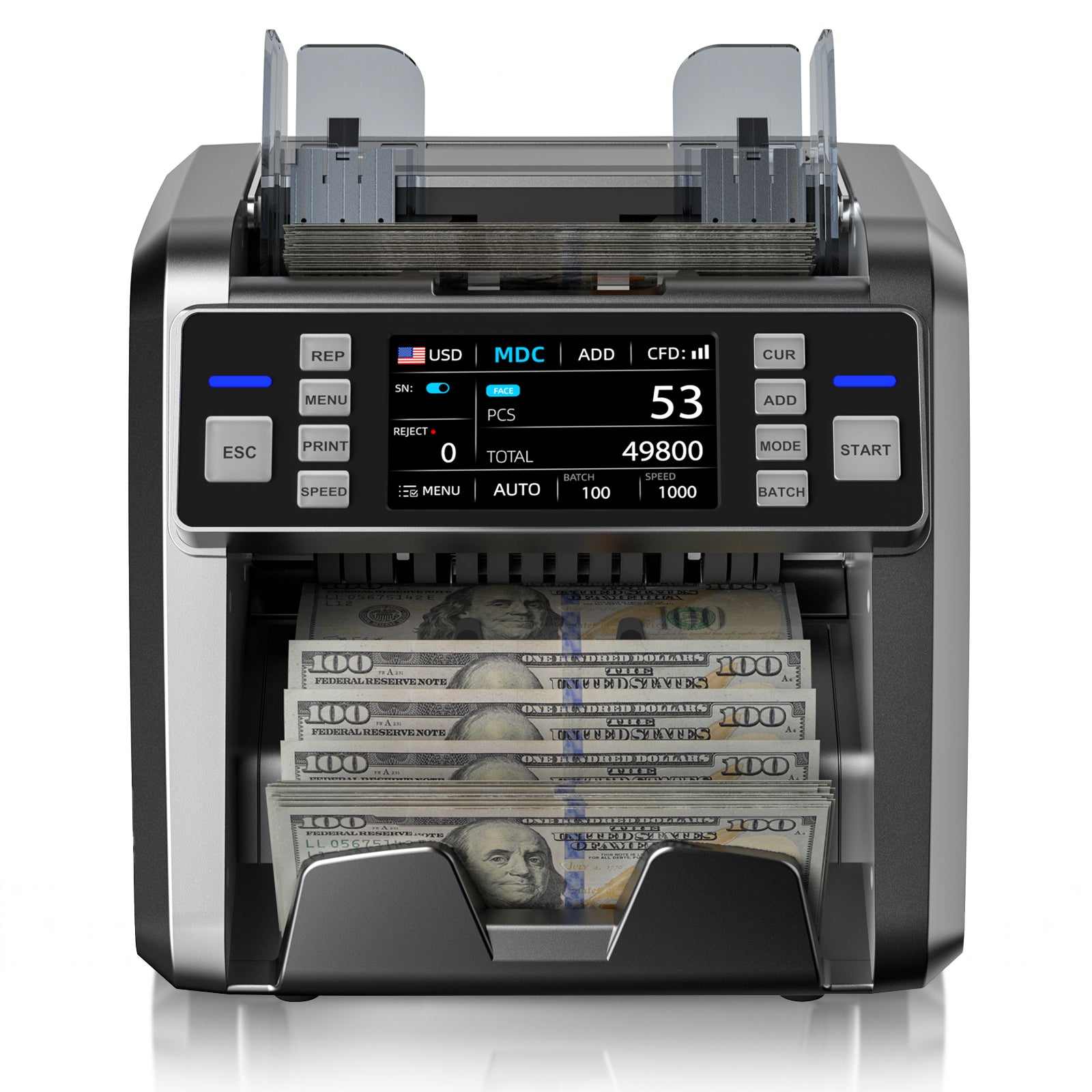 Aneken Mixed Denomination Money Counter with Counterfeit Detection